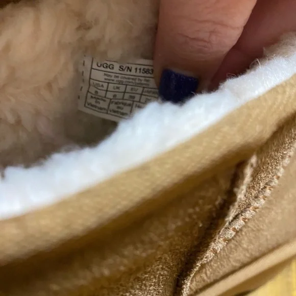 Authentic UGG Chestnut Platform Ankle women's winter boots genuine suede / wool. - Picture 6 of 9